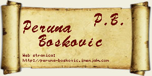 Peruna Bošković vizit kartica